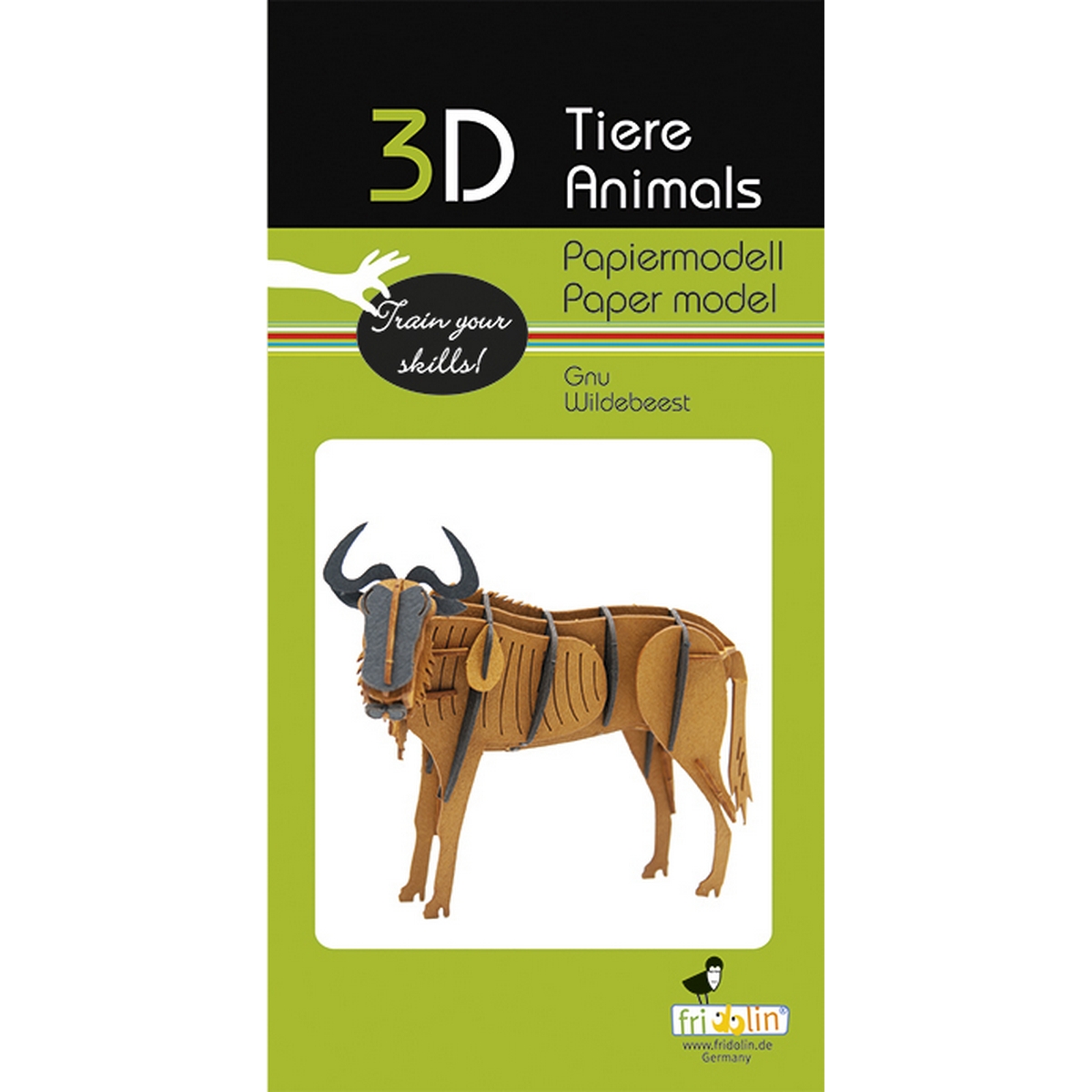 Gnu - Modello di carta 3D