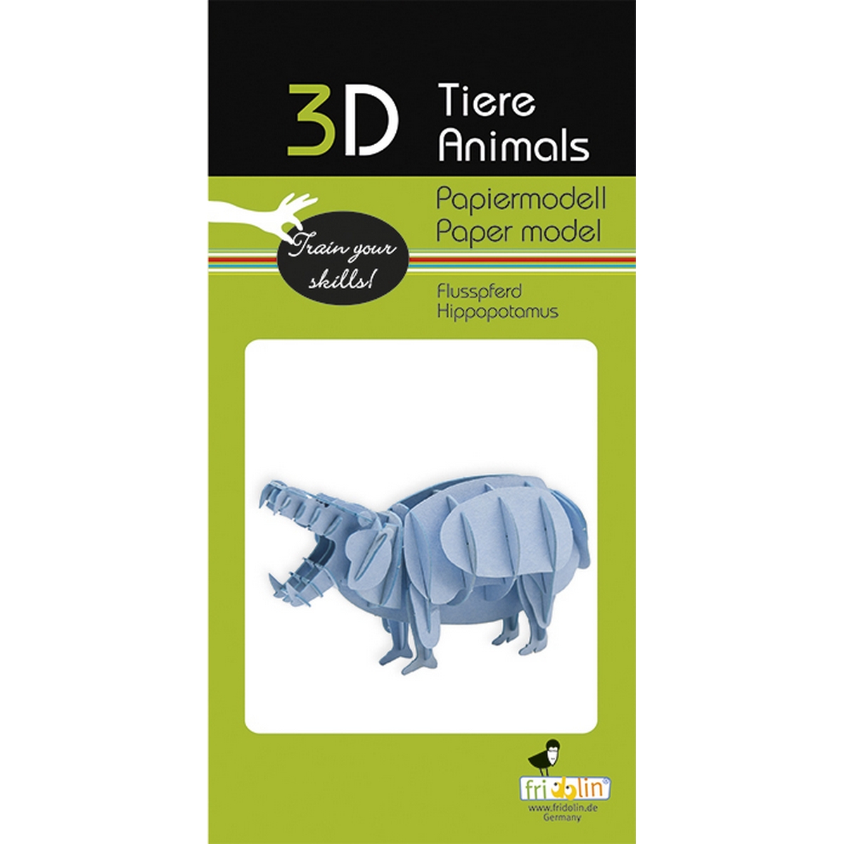 Ippopotamo - Modello di carta 3D