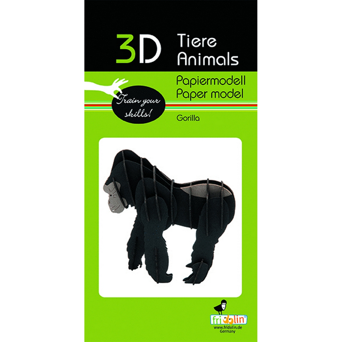 Gorilla - Modello di carta 3D