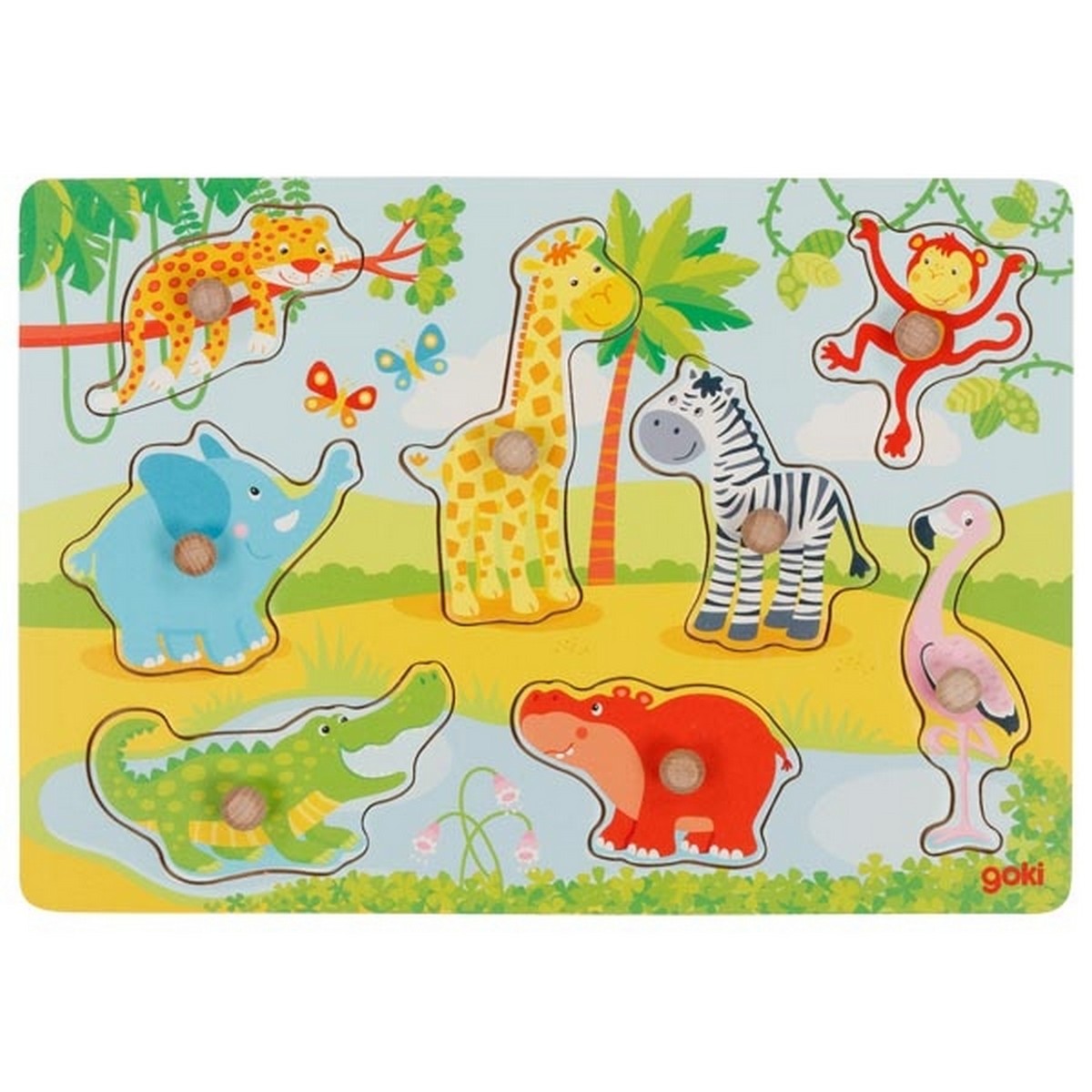 Puzzle con Pomelli - Animali Africani