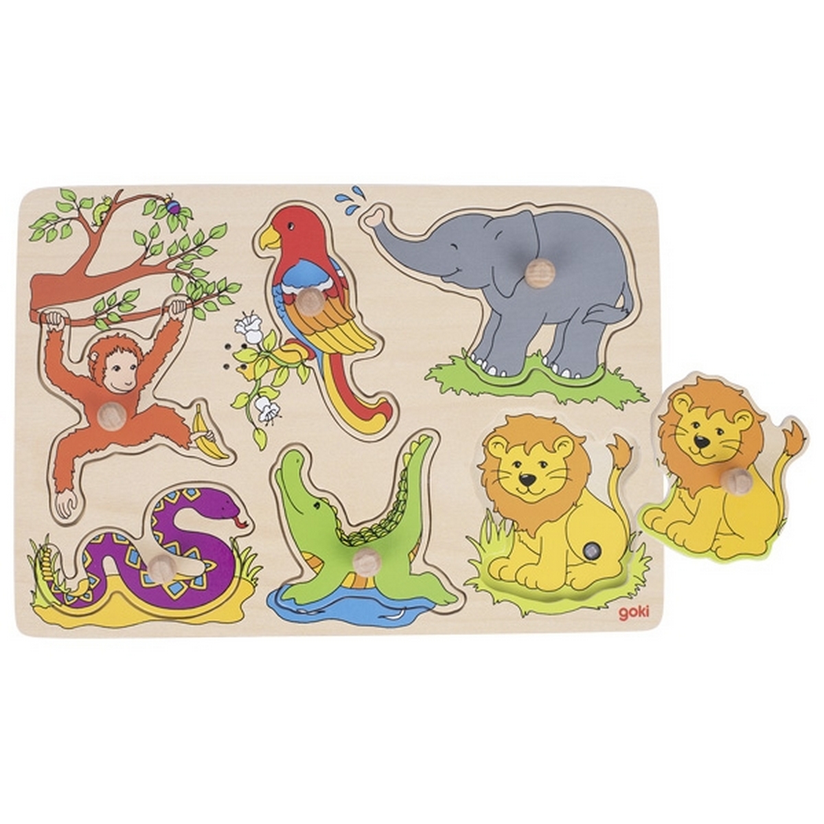 Puzzle sonoro, animali dello zoo